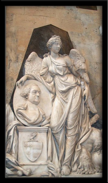    - Bath, England Statue in Bath Abbey