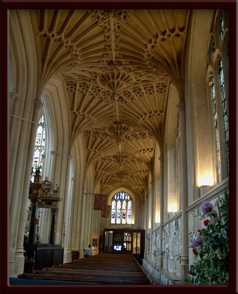    - Bath, England Inside of Bath Abbey