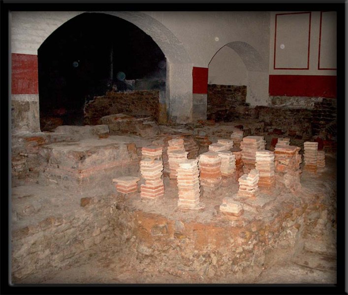    - Bath, England Ancient heating system, Hypocaust