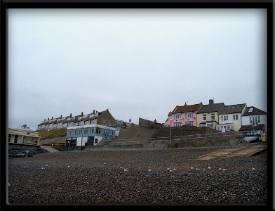   ,  - English coasts. North Sea. North Sea coast town