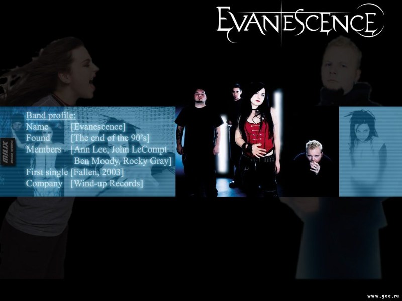    -     Evanescence. 