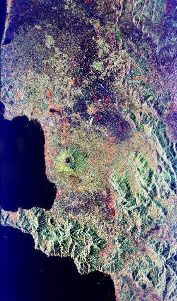   Earth from space\   Vezuvio Volcano,Italy
