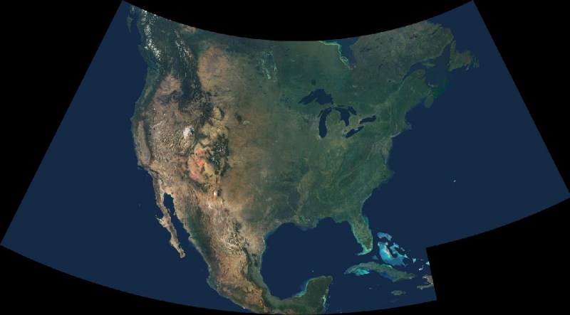   Earth from space\   North America