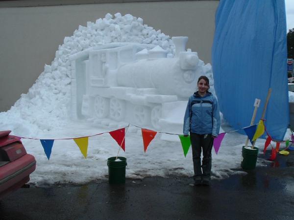   ,  - Trip to McCall Ice Festival The train sculpture
