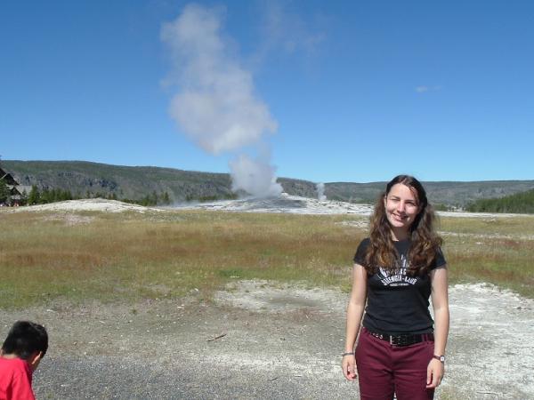   ,  - Trip to Yellowstone The Old Faithful geyser